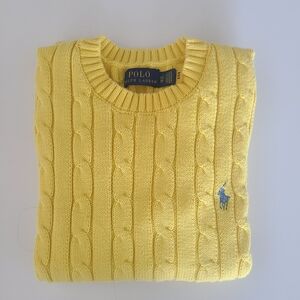 Polo by Ralph Lauren Bright Yellow Crewneck Short-Sleeve Sweater